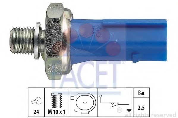 Senzor presiune ulei VW BEETLE Cabriolet (5C7) (2011 - 2016) FACET 7.0192 piesa NOUA