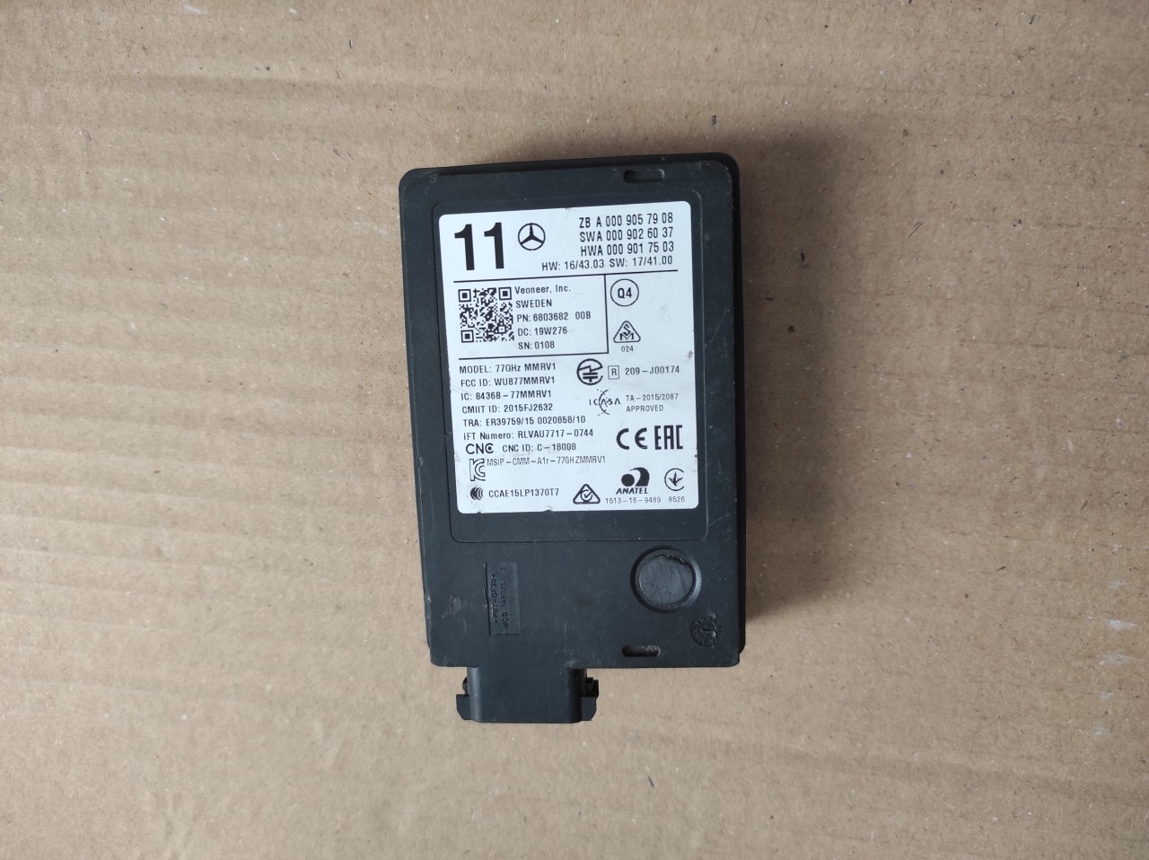 Senzor radar Mercedes E-Class W213 W222 W238 (2016-2021) cod A0009057908