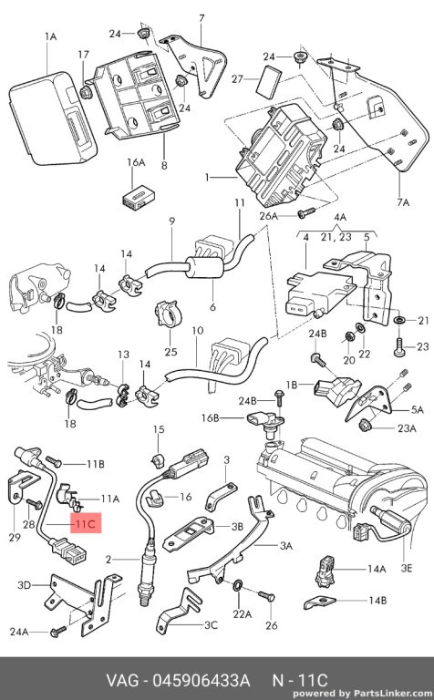 Senzor rotatie albore cotit 045906433A Volkswagen Passat B6 1.9 TDI OEM 045906433A