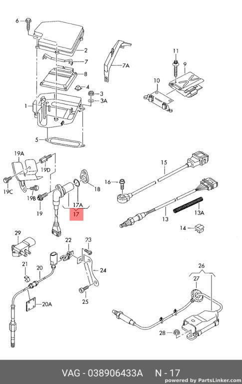 Senzor rotatie ax came Audi A4 8E 2002 2003 1.9 TDI AWX OEM 038906433A