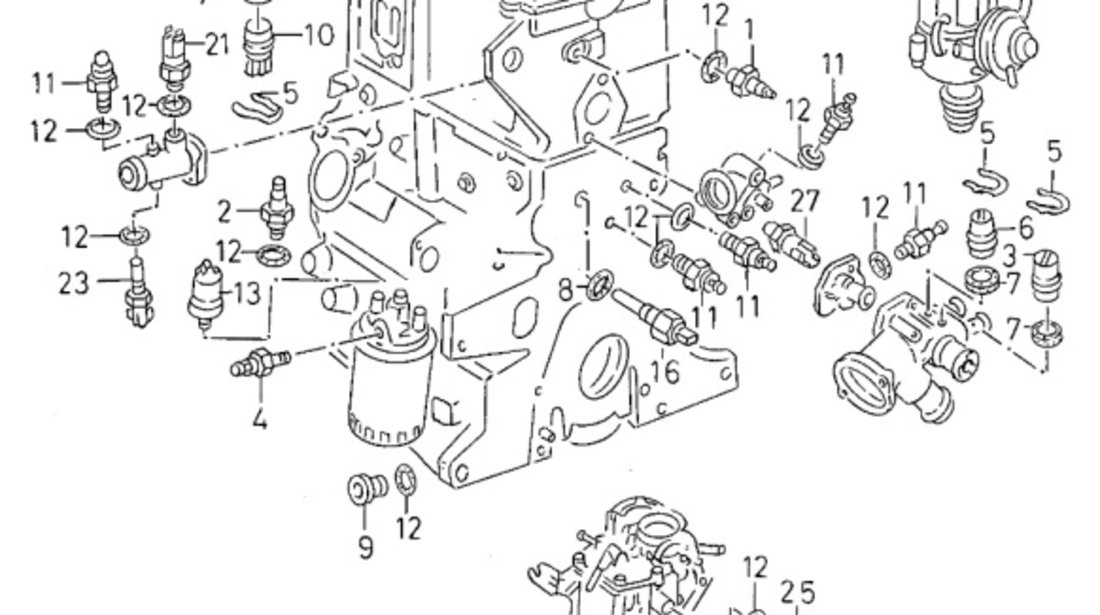 Senzor temperatura apa Volkswagen Polo (6K5) Break 2000 1.4 16V OEM 1H0959625