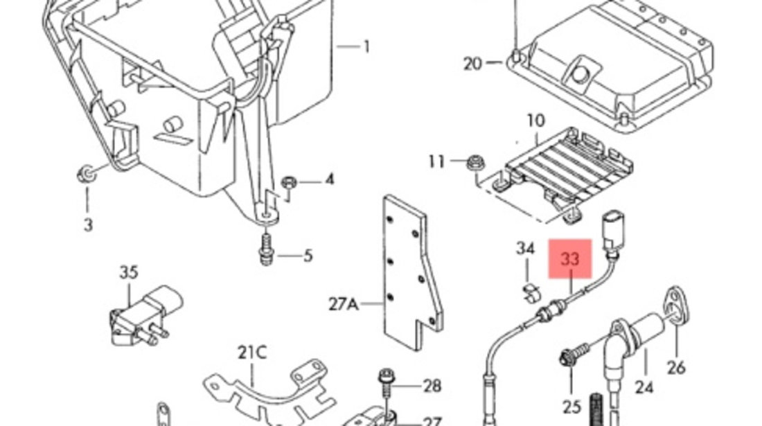 Senzor temperatura Audi A6 (2004-2011) 038906088A OEM 038906088A