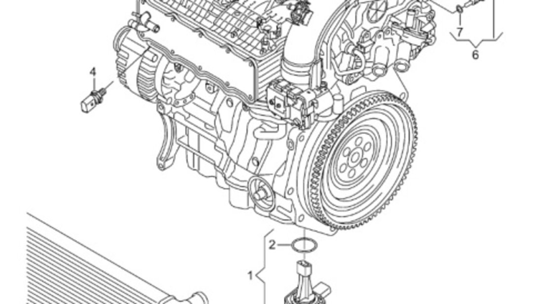 Senzor temperatura Audi A6 C6 3.0 TDI BMK 06A919501 OEM 06A919501