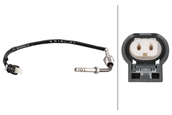 Senzor, temperatura gaze evacuare (6PT010376131 HELLA) MERCEDES-BENZ
