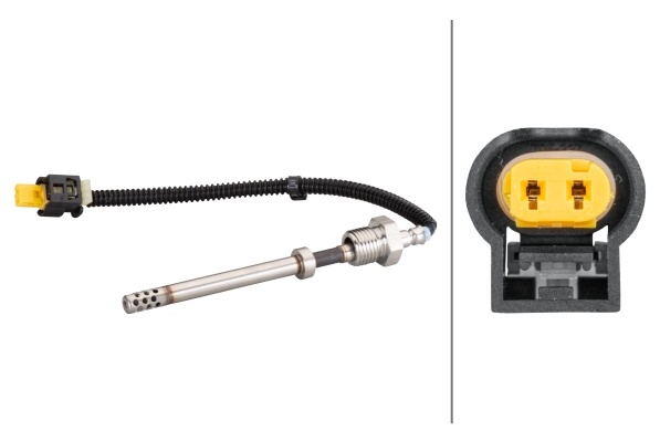 Senzor, temperatura gaze evacuare (6PT010376141 HELLA) MERCEDES-BENZ