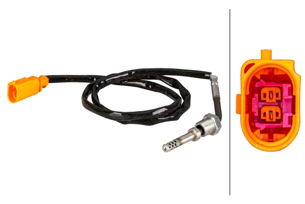 Senzor, temperatura gaze evacuare (6PT010376181 HELLA) AUDI,SEAT,SKODA,VW