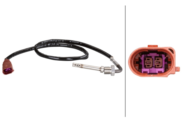 Senzor, temperatura gaze evacuare (6PT010376191 HELLA) VW