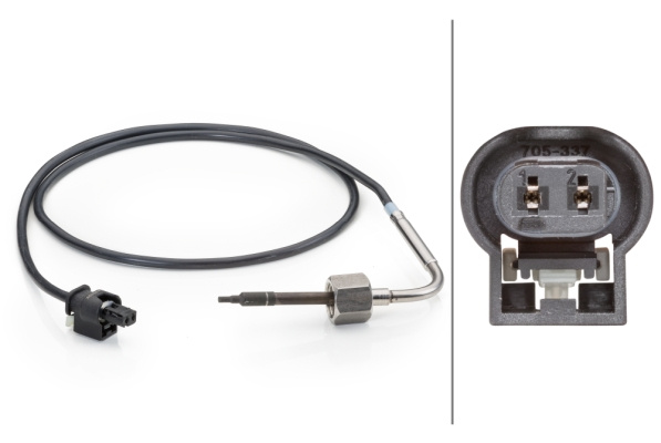 Senzor, temperatura gaze evacuare (6PT014494091 HELLA) MERCEDES-BENZ