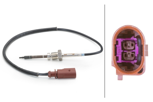 Senzor, temperatura gaze evacuare (6PT014494111 HELLA) AUDI