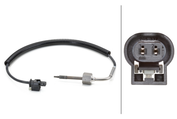 Senzor, temperatura gaze evacuare (6PT014494131 HELLA) MERCEDES-BENZ