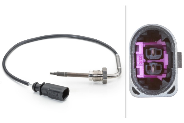 Senzor, temperatura gaze evacuare (6PT014494241 HELLA) VW