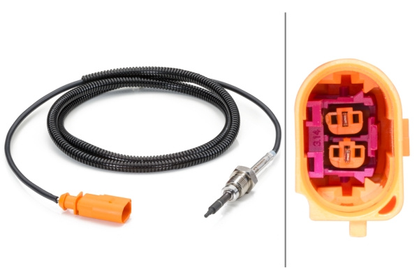 Senzor, temperatura gaze evacuare (6PT014494251 HELLA) AUDI,VW