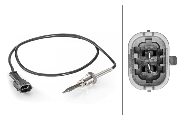 Senzor, temperatura gaze evacuare (6PT014494341 HELLA) FIAT