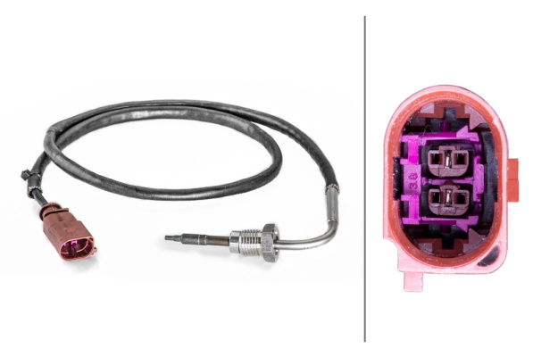 Senzor, temperatura gaze evacuare (6PT014494411 HELLA) VW