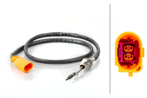 Senzor, temperatura gaze evacuare (6PT014494491 HELLA) AUDI,SEAT,SKODA,VW