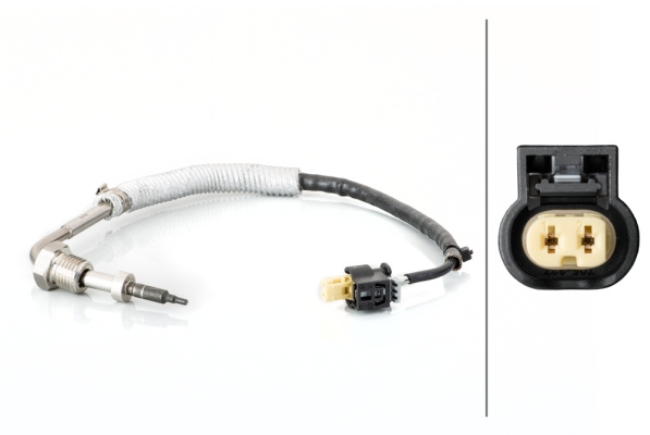 Senzor, temperatura gaze evacuare (6PT014494511 HELLA) MERCEDES-BENZ