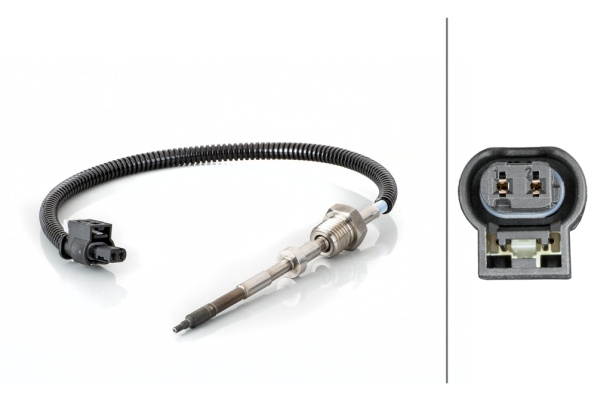 Senzor, temperatura gaze evacuare (6PT014494521 HELLA) MERCEDES-BENZ,SMART