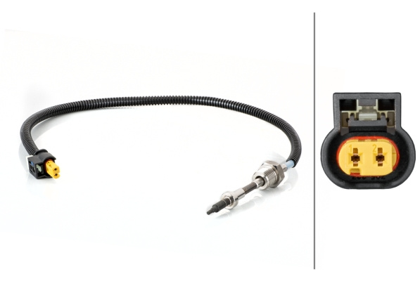 Senzor, temperatura gaze evacuare (6PT014494581 HELLA) MERCEDES-BENZ