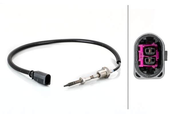 Senzor, temperatura gaze evacuare (6PT014494591 HELLA) AUDI