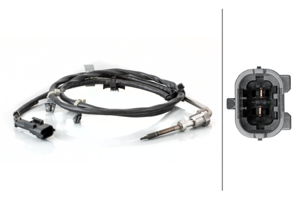 Senzor, temperatura gaze evacuare (6PT014494611 HELLA) OPEL,VAUXHALL