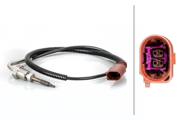Senzor, temperatura gaze evacuare (6PT014494781 HELLA) VW