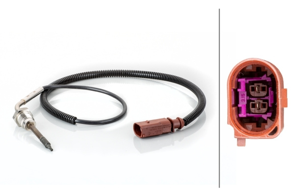 Senzor, temperatura gaze evacuare (6PT014494821 HELLA) AUDI
