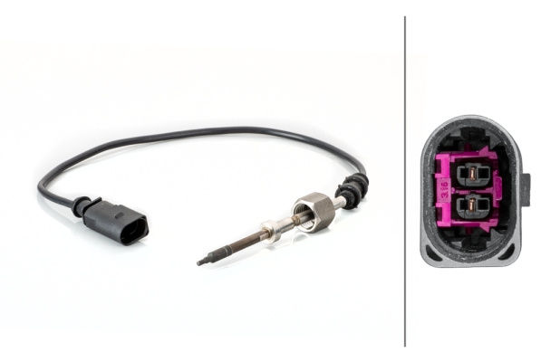 Senzor, temperatura gaze evacuare (6PT014494831 HELLA) AUDI,VW