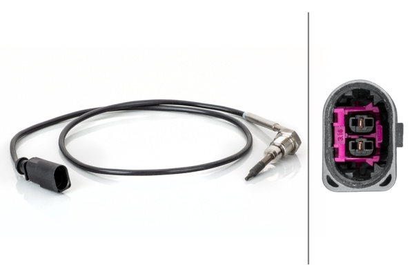 Senzor, temperatura gaze evacuare (6PT014494871 HELLA) AUDI