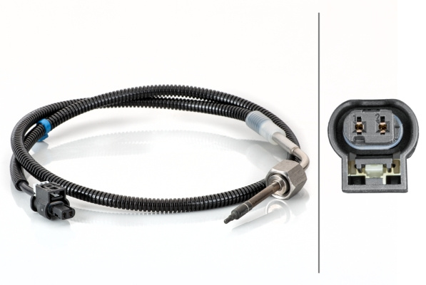 Senzor, temperatura gaze evacuare (6PT014494891 HELLA) MERCEDES-BENZ