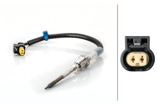 Senzor, temperatura gaze evacuare (6PT014495041 HELLA) MERCEDES-BENZ