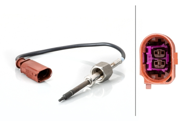 Senzor, temperatura gaze evacuare (6PT014495051 HELLA) VW