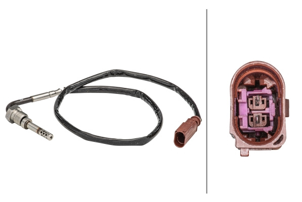 Senzor, temperatura gaze evacuare (6PT358181011 HELLA) VW
