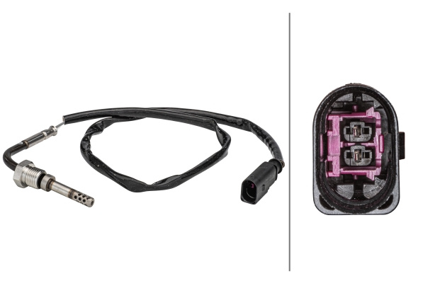 Senzor, temperatura gaze evacuare (6PT358181091 HELLA) VW