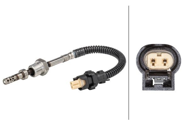 Senzor, temperatura gaze evacuare (6PT358181221 HELLA) MERCEDES-BENZ