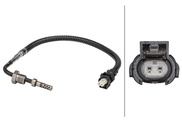 Senzor, temperatura gaze evacuare (6PT358181231 HELLA) MERCEDES-BENZ