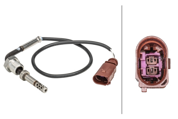 Senzor, temperatura gaze evacuare (6PT358181301 HELLA) AUDI,VW