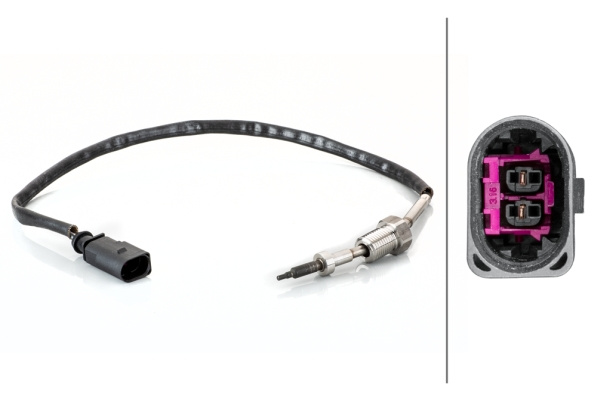 Senzor, temperatura gaze evacuare inainte de turbo (6PT014494681 HELLA) VW