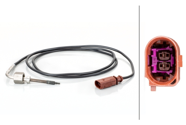 Senzor, temperatura gaze evacuare stanga (6PT014494551 HELLA) VW