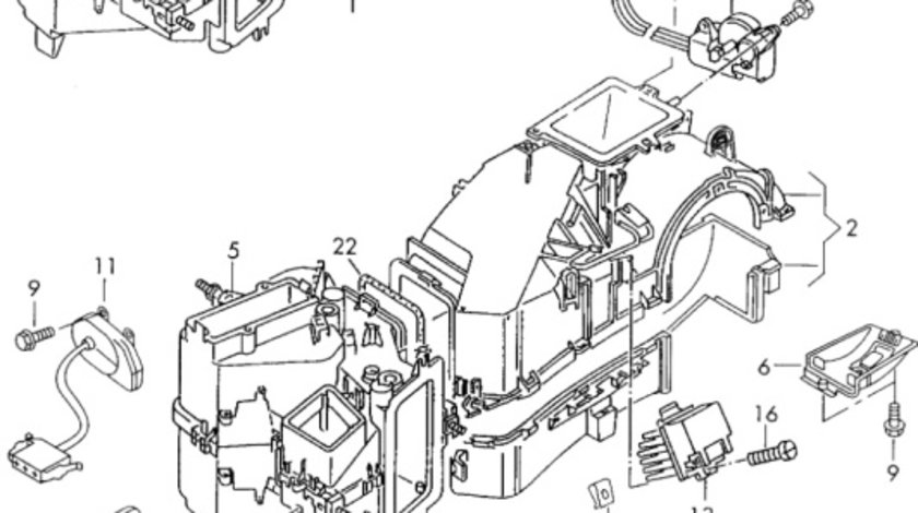 Senzor temperatura interior Audi A4 B6 1.9 TDI 2002 AWX OEM 1J0907543B