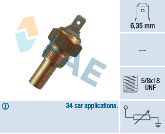 Senzor,temperatura lichid de racire (31360 FAE) VOLVO
