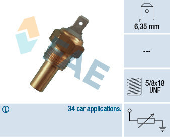 Senzor,temperatura lichid de racire (31360 FAE) VOLVO