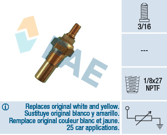 Senzor,temperatura lichid de racire (32080 FAE) FORD
