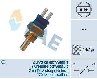 Senzor,temperatura lichid de racire (32580 FAE) MERCEDES-BENZ