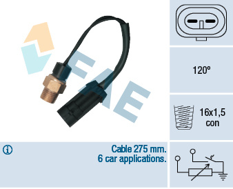 Senzor,temperatura lichid de racire (34380 FAE) ALFA ROMEO,LANCIA
