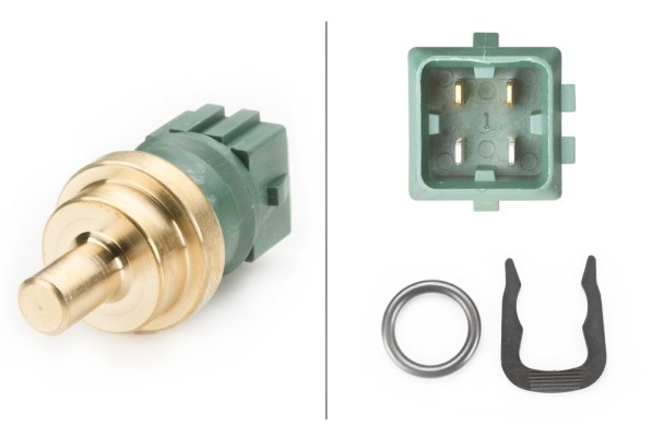 Senzor,temperatura lichid de racire (6PT009107541 HELLA) AUDI,SEAT,SKODA,VW