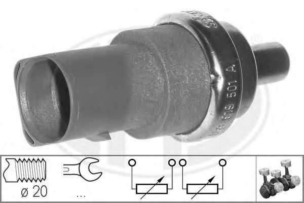 Senzor,temperatura lichid de racire AUDI TT Roadster (8N9) (1999 - 2006) ERA 330496 piesa NOUA