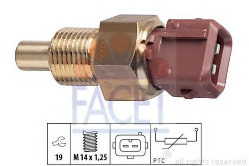 Senzor,temperatura lichid de racire CITROEN XANTIA (X1) (1993 - 1998) FACET 7.3308 piesa NOUA