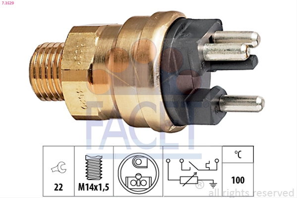 Senzor,temperatura Lichid De Racire Facet Mercedes-Benz 7.3529