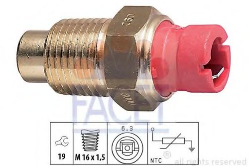 Senzor,temperatura lichid de racire FIAT PALIO Weekend (178DX) (1996 - 2016) FACET 7.3000 piesa NOUA