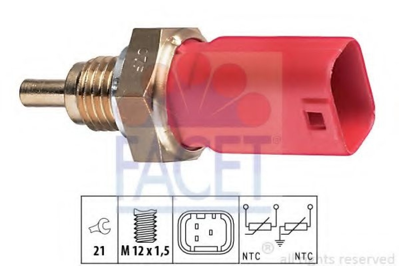 Senzor,temperatura lichid de racire FIAT PUNTO (176) (1993 - 1999) FACET 7.3271 piesa NOUA